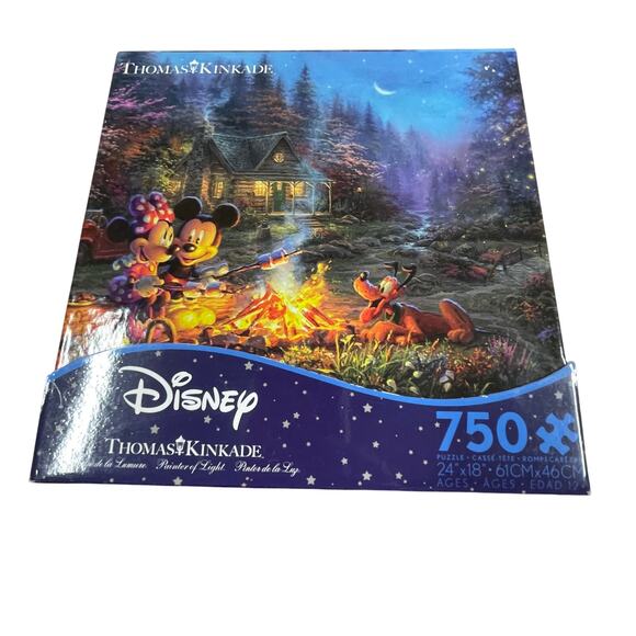 Thomas Kinkade Lot of 3 Disney Puzzles 750 Piece Snow White, Micky, Tangled NEW - Picture 3 of 8